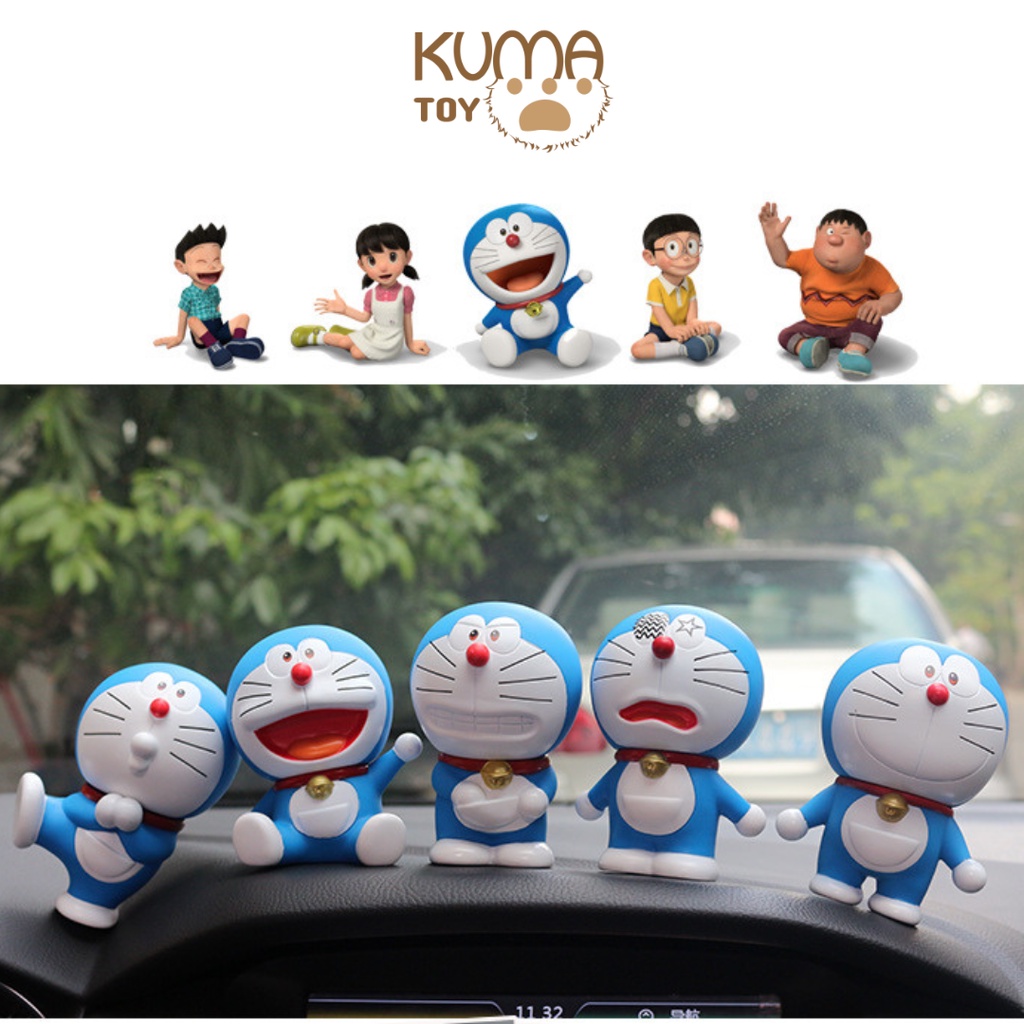 Mô hình cao cấp Doraemon Nobita cao 11cm cực đẹp trang trí bàn học, kệ tủ sách - Figure anime Doremon