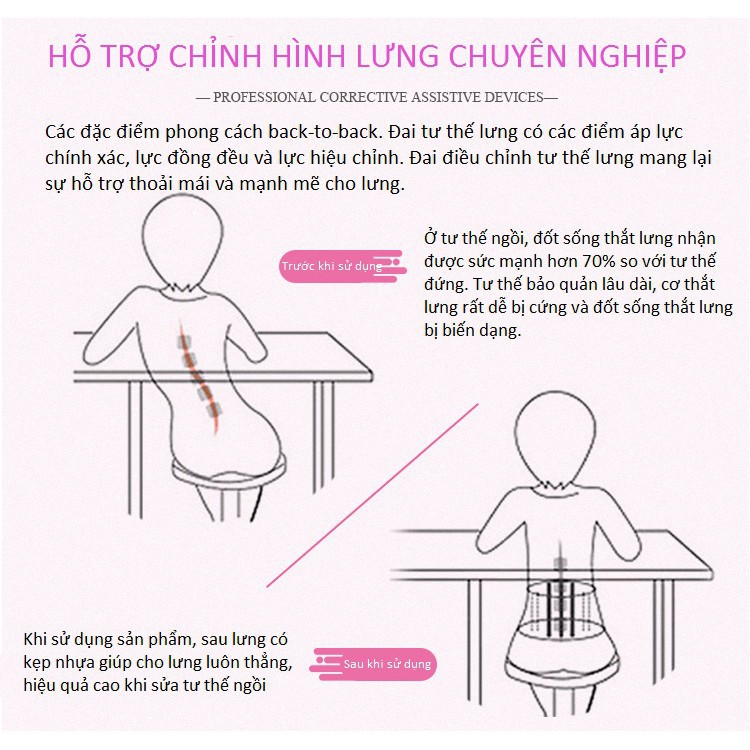 Đai chống gù lưng trẻ em JBN-B002 hỗ trợ định hình cột sống