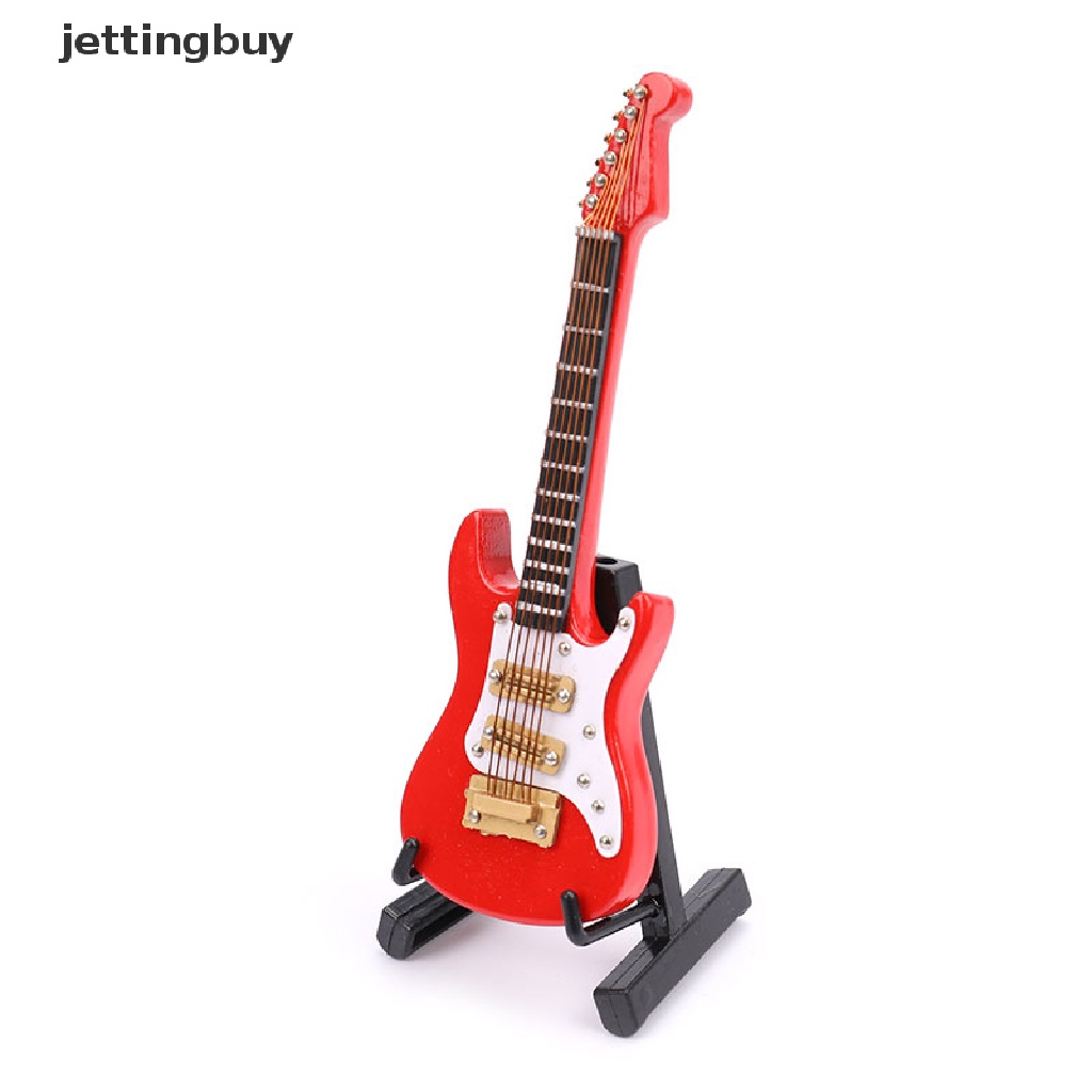 Mô hình đàn guitar điện JETTING mini kèm hộp đựng có giá đỡ