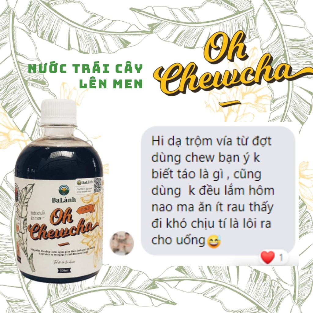 Kombucha - mật chuối lên men oh chewcha 500ml - ohchewcha ba lành - ảnh sản phẩm 9