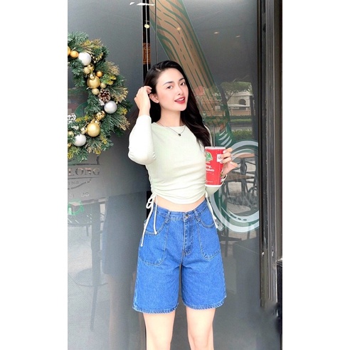 Quần Jeans Nữ, Quần Ngố Lửng Ống Rộng Dáng Chữ A Lưng Cao Vải Cực Xịn, Chất Jeans Cotton Thoáng Mát, Mềm Mịn_230