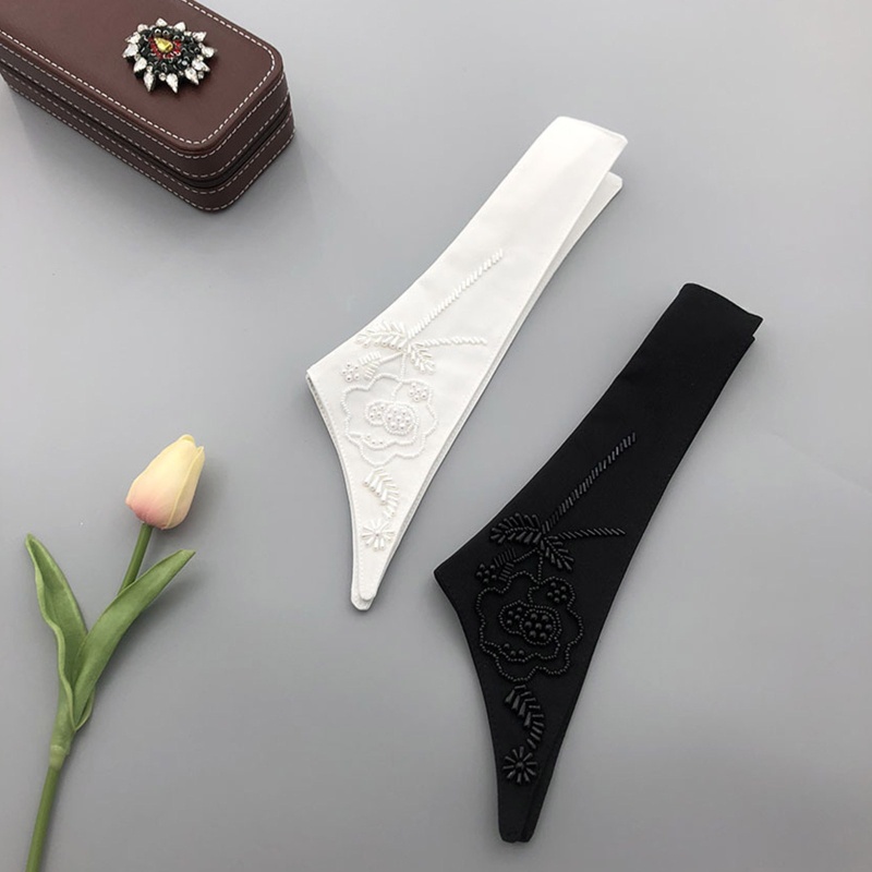 Cổ Áo Rời Thêu Hoa Đính Ngọc Trai Giả Thời Trang Cho Nữ