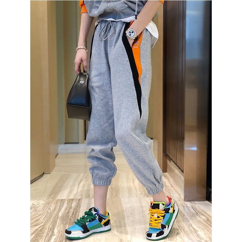 Sweaters, casual pants, sports suit, women's Korean version, fashion, two-piece set of spring and autumn European station spring wear 2022 new women's wear