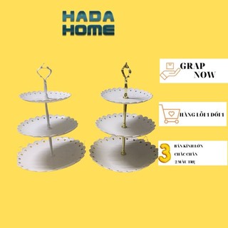 Khay Mứt, Khay Đựng Bánh Kẹo Hoa Quả 3 Tầng Bằng Nhựa Cao Cấp Dài 38cm