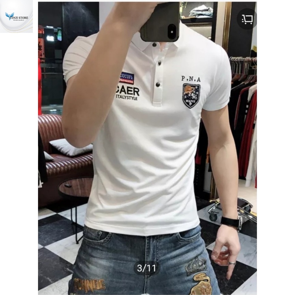 Áo thun nam tenji ct48tj áo phông nam nhiều màu logo pan cao cấp trẻ trung thời trang tenji store 8 (44 - 73kg) | BigBuy360 - bigbuy360.vn