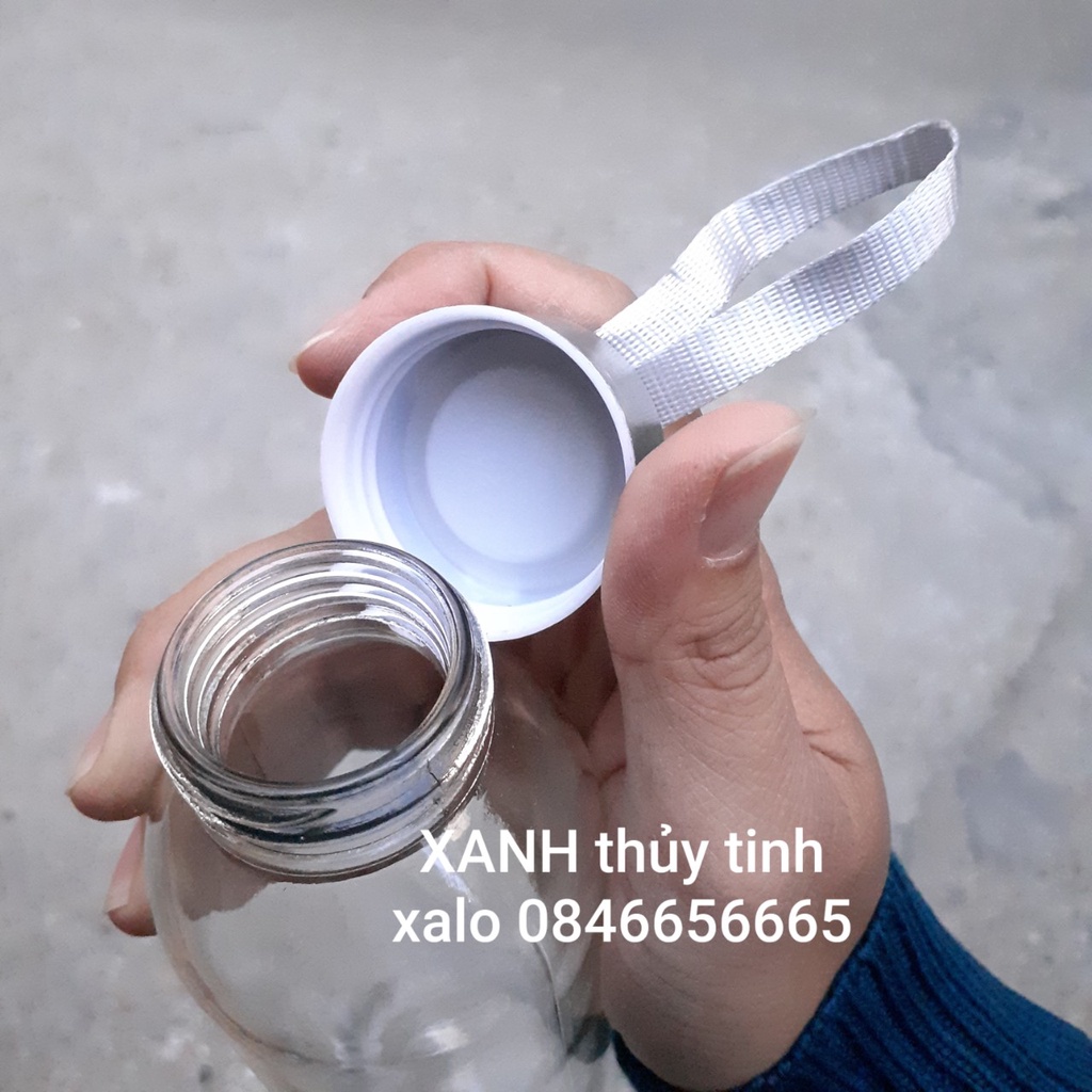 Chai thủy tinh dây xách 500ml