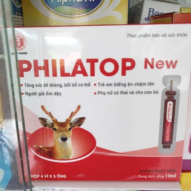 Philatop con hươu ống nhựa dễ uống