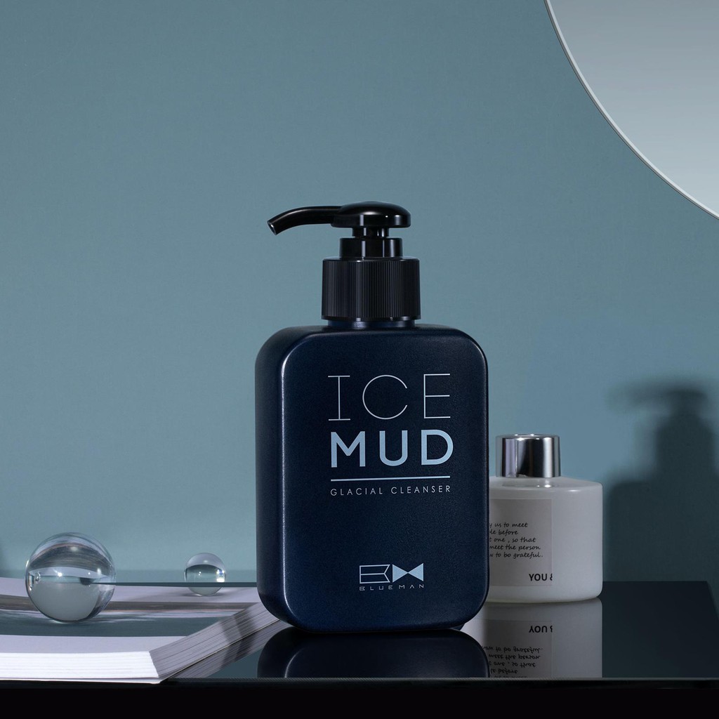 Sữa Rửa Mặt Cho Nam Ice Mud BLUEMAN Ngăn Ngừa Mụn Làm Sáng Da 170ml ZL38