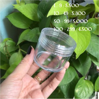 Combo 50 hũ nhựa tròn trong 50g đựng mỹ phẩm