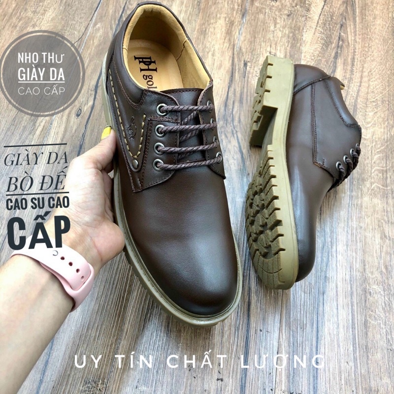 Giày Boot nam da bò nguyên tấm