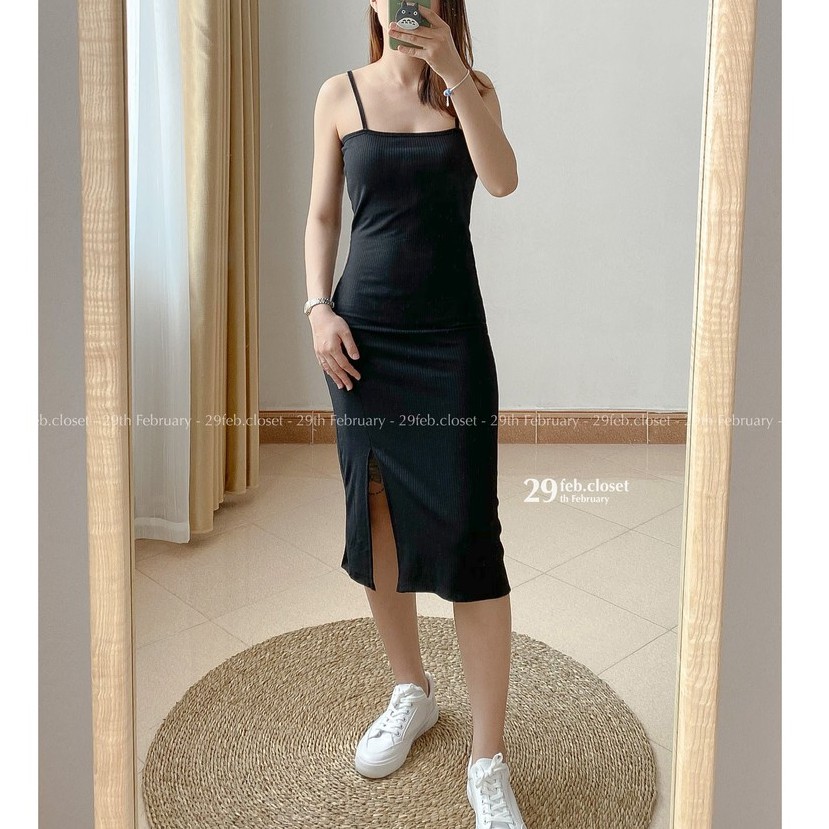 Váy 2 dây body có xẻ - Ảnh thật