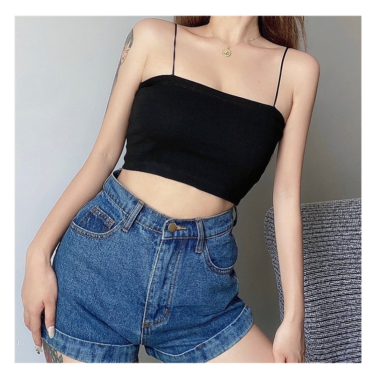 Áo hai dây Bape sợi bún ôm body chất bozip co giãn full 2 màu