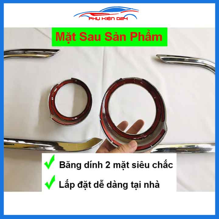 Ốp viền đèn gầm trước sau xe  i10 Hatchback 2017-2018-2019-2020-2021 mạ Crom chống trầy trang trí làm đẹp xe