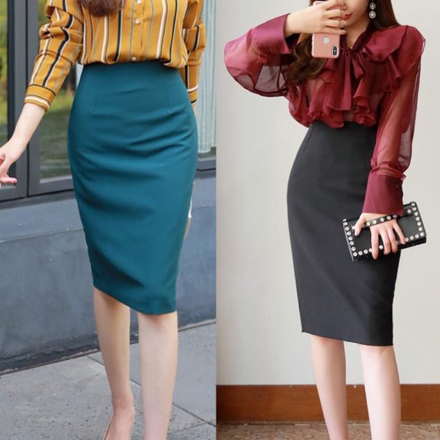 [SALE 50%]Chân Váy bút chì/chân váy công sở sẻ sau nhều màu tùy chọn chất vải co dãn dáng ôm mềm mại dễ thương | BigBuy360 - bigbuy360.vn