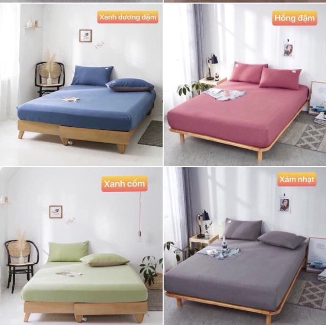 combo ga (drap) chun + 2 vỏ gối nằm cotton tc mềm mịn. nhắn tin để chọn mẫu (sét lẻ) | BigBuy360 - bigbuy360.vn