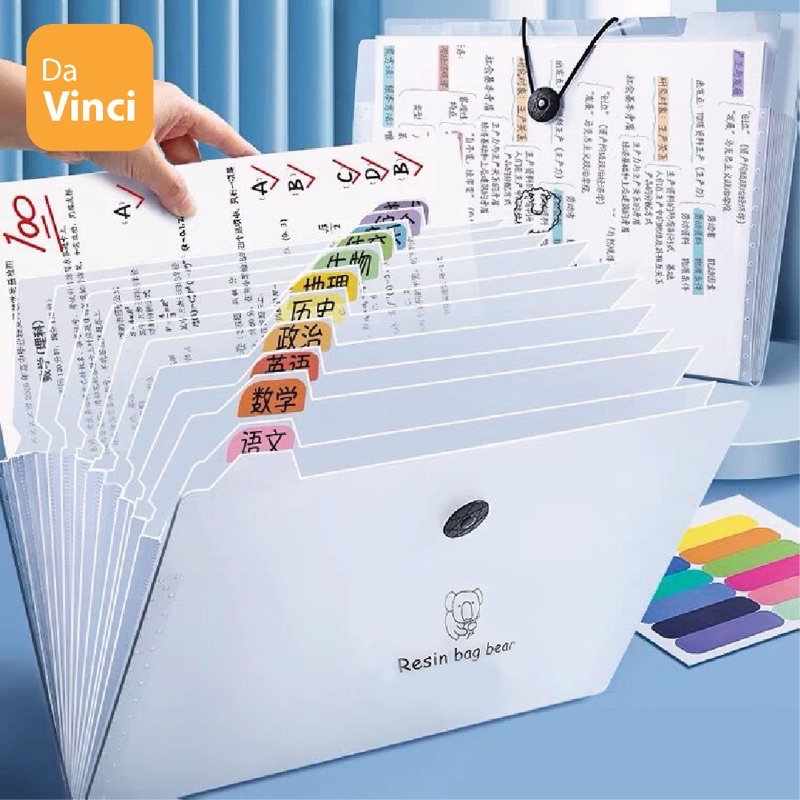 Túi Đựng Tài Liệu Bìa đựng hồ sơ A4 5/8/12 ngăn bằng nhựa