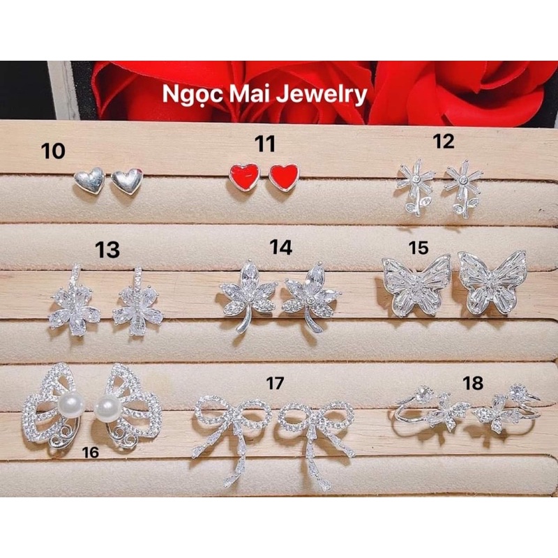 Bông tai nữ bạc ta các mẫu xinh xắn mới lạ Độc đáo - Ngọc Mai Jewelry