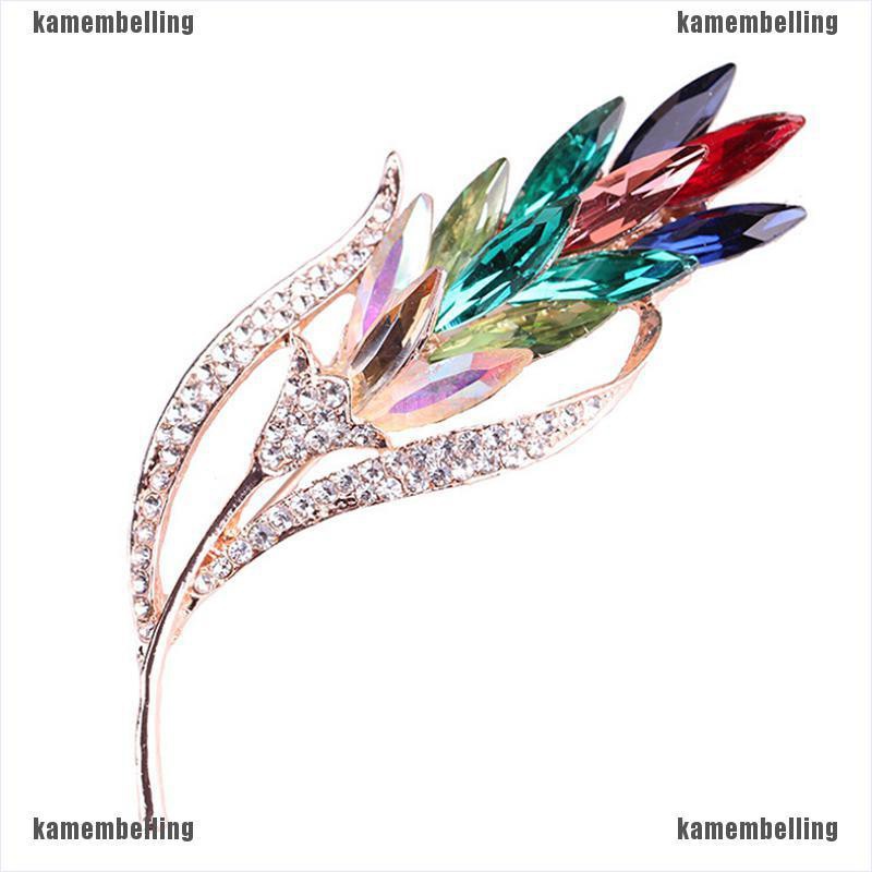 Ghim Cài Áo Hình Hoa Lúa Mì Đính Đá Pha Lê Thời Trang Cho Nữ