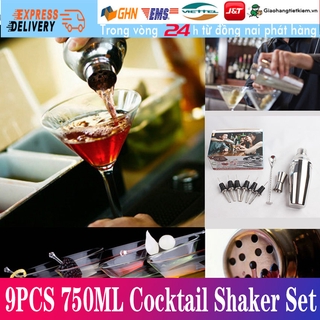 【Trong 24h gửi hàng】Bộ Bình Shaker lắc pha chế bằng inox không gỉ dụng cụ pha chế dùng cho quầy bar