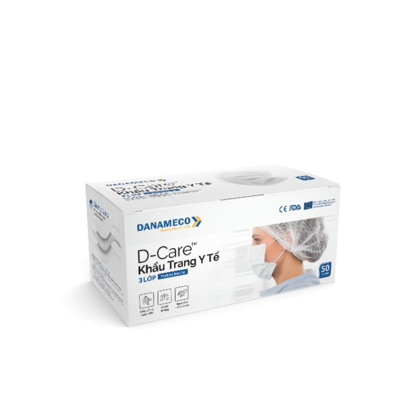 [Hỏa Tốc Q10] Khẩu Trang Y Tế DANAMECO - 3 lớp (tiệt trùng từng cái)