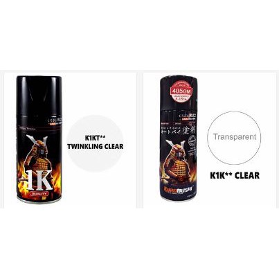 Sơn xịt sơn xe máy Samurai K1KT keo trong nhũ lấp lánh kim tuyến _ Twinkling Clear