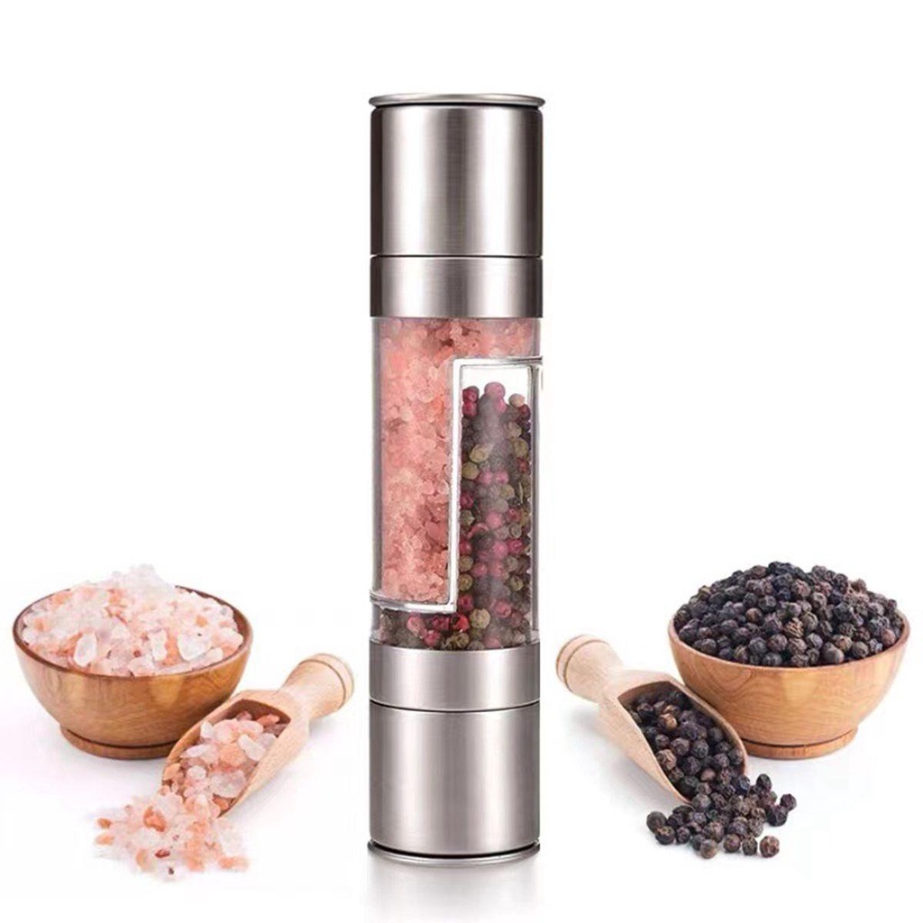 Lọ Đựng Và Xay Tiêu 2 Trong 1 Bằng Thép Không Gỉ
