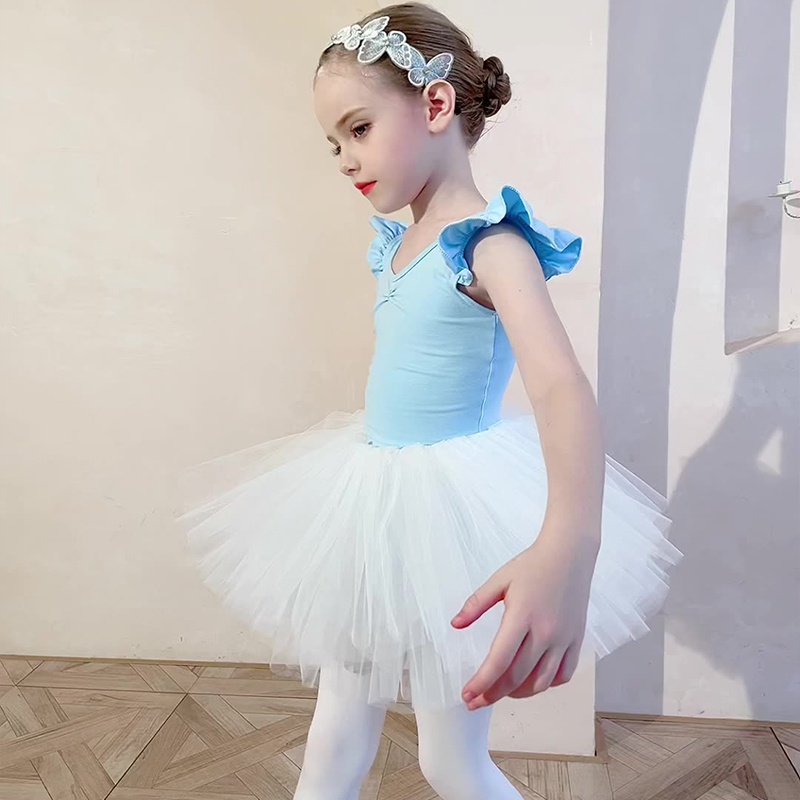 Đầm múa ba lê màu hồng đáng yêu dành cho em cô gái AKKU