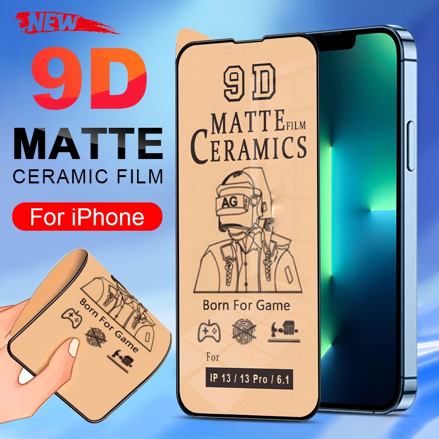 Ốp điện thoại mềm mặt nhám 9D bảo vệ toàn diện cho For iPhone 13 12 11 14 Pro Max Mini X XS Max XR 6 6S 7 8 Plus