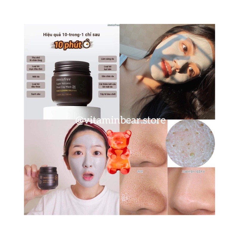 Mặt nạ đất sét innisfree hàng có sẵn