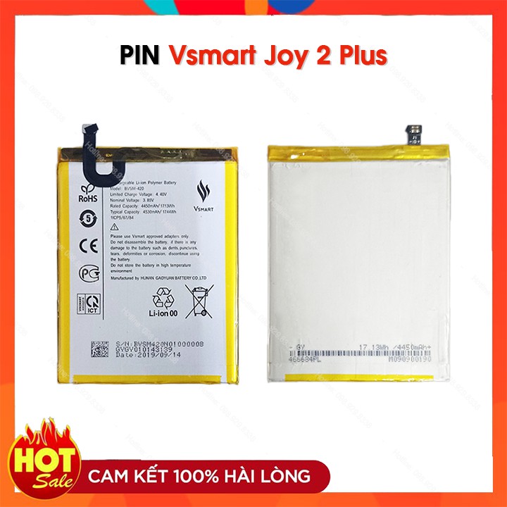 Pin Điện Thoại Vsmart Joy 2 Plus Zin Bóc Máy - Bảo Hành Lỗi 1 Đổi 1