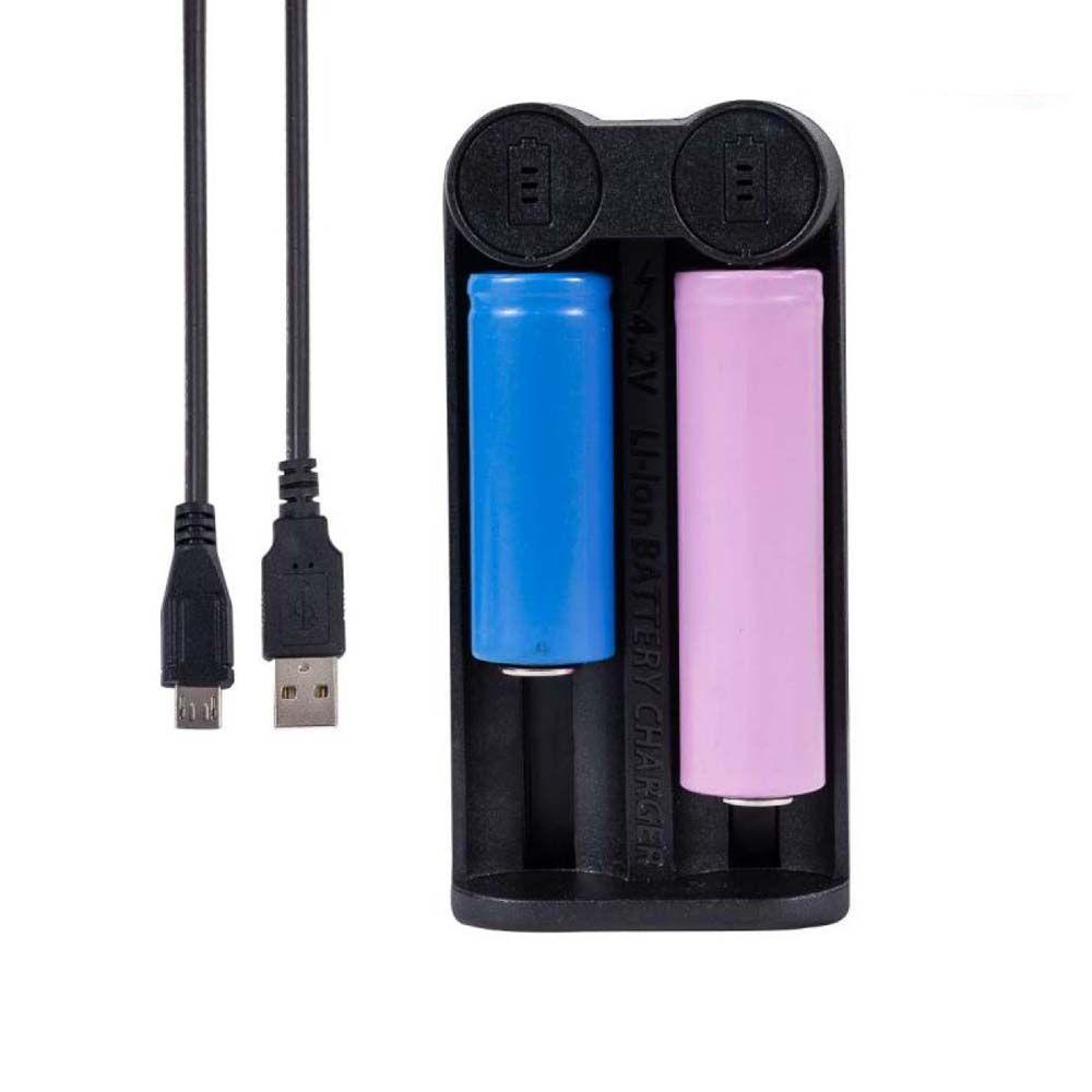 Cục Sạc Pin Li-ion 18650 2 Ngăn USB Thông Minh