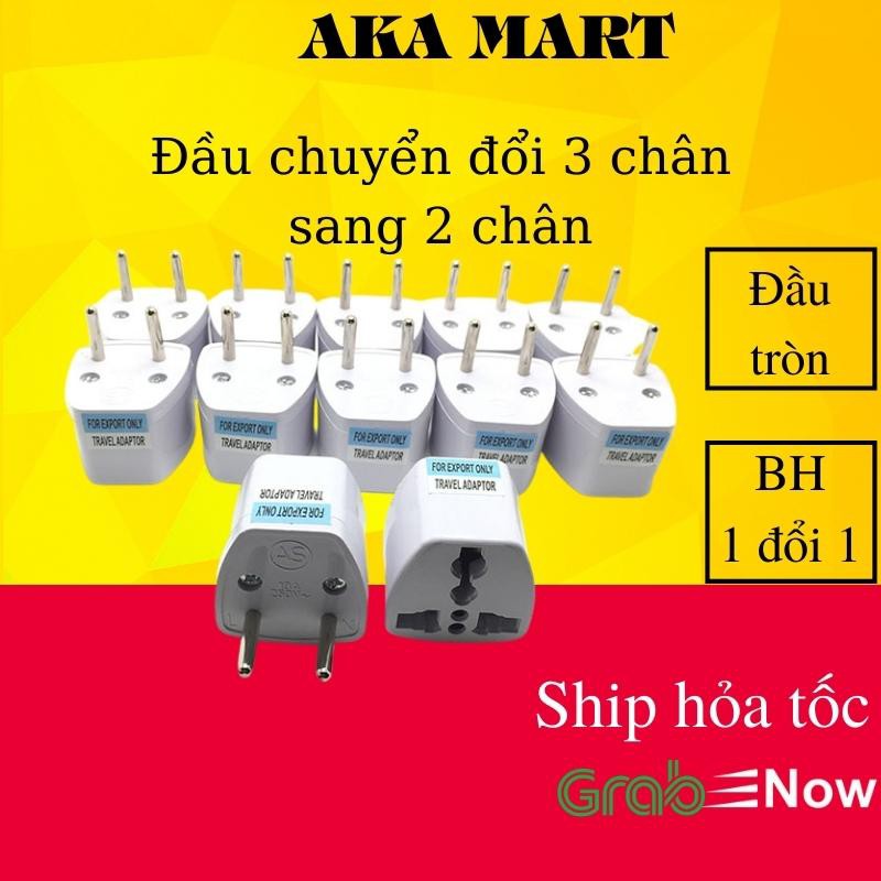 Phích cắm đa năng 3 chấu sang 2 chấu