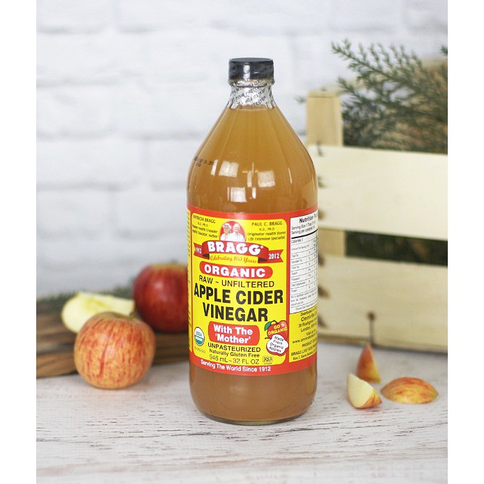 [Meoheo] Dấm táo dưỡng da Apple Cider Vinegar Organic Raw 473ml Bragg