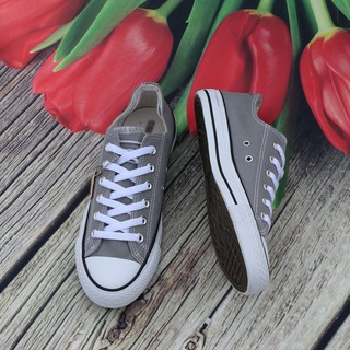 Giày Sneaker Cổ Thấp Xám Nhạt Nữ