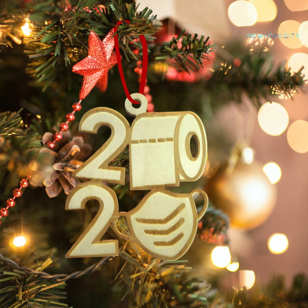 Phụ Kiện Treo Trang Trí Nhà Vệ Sinh Bằng Gỗ Họa Tiết Giáng Sinh 2020