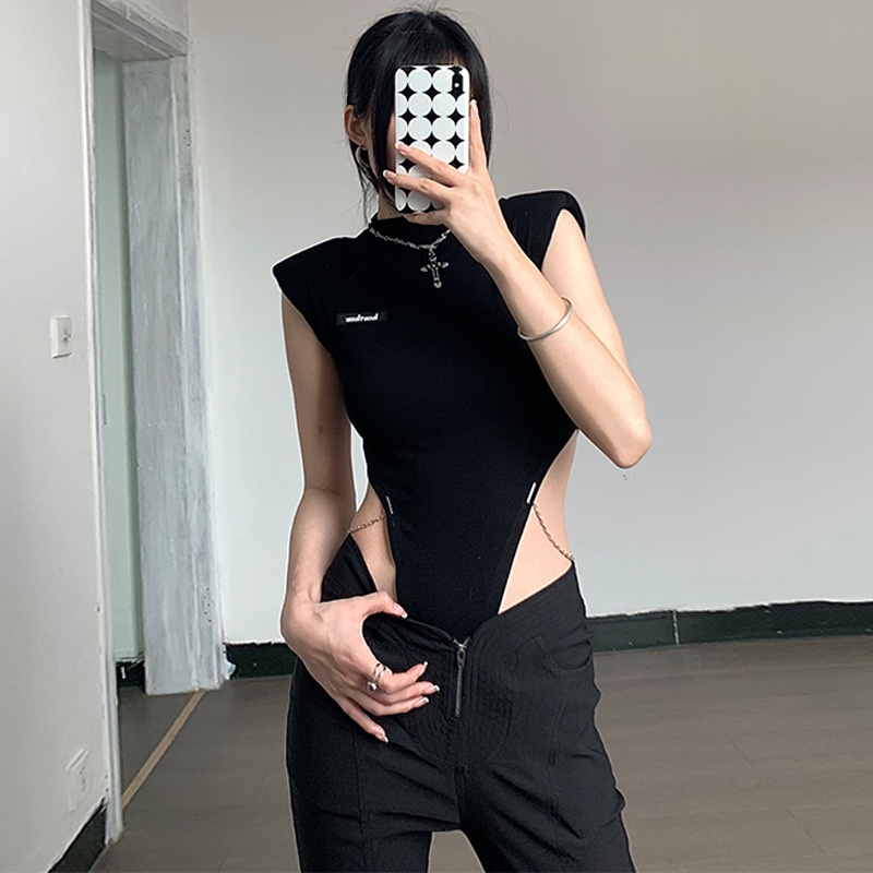 DUNEA Áo Liền Quần Không Tay Quyến Rũ Thời Trang Dành Cho Nữ