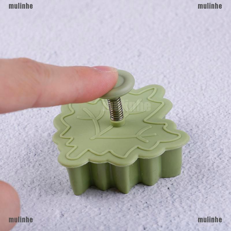 Mul❤ Bộ 4 Khuôn Cắt Bánh Quy Hình Chiếc Lá 3D