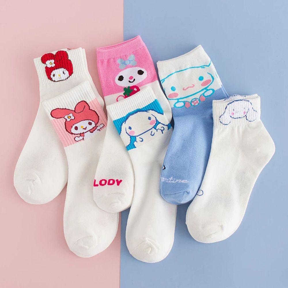 Vớ Cotton Cổ Ngắn In Họa Tiết Hoạt Hình Cinnamoroll Kiểu Nhật Bản Thời Trang Xuân Thu Cho Bé