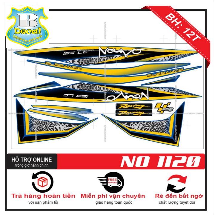 ( Quí khách vui lòng mang ra tiệm cho thợ dán ) Tem NOUVO 4 LX THÁI LAN DÁN XE XANH [Bi Decal]