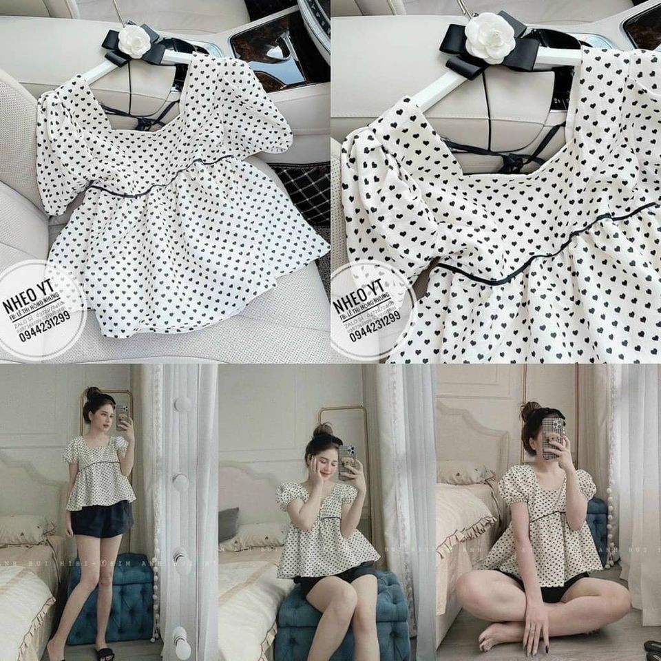 Áo tim xốp dáng baby xinh yêu (kèm ảnh thật, video)