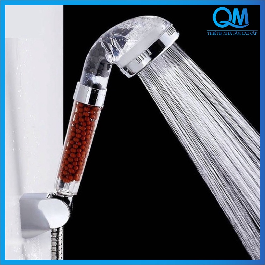 Đầu vòi hoa sen, tay sen tăng áp siêu bền có hạt nano lọc nước lọc khuẩn thế hệ mới - QM007