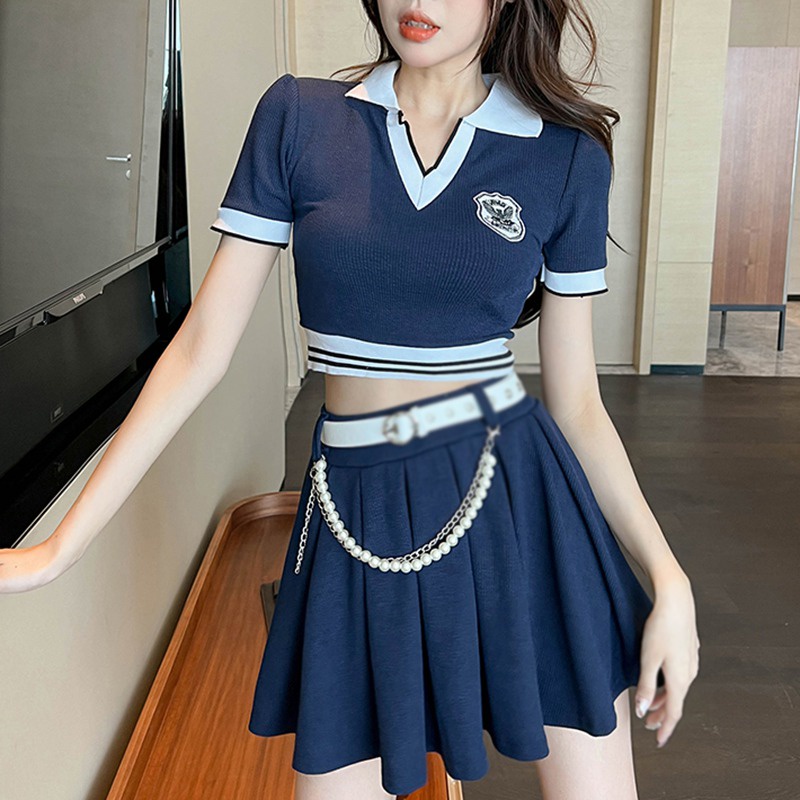 Áo Thun Baby Tee Nữ Tay Ngắn Áo Croptop Dệt Kim Tay Ngắn Cổ Chữ V Dáng Ôm Thời Trang Mùa Hè Cho Nữ