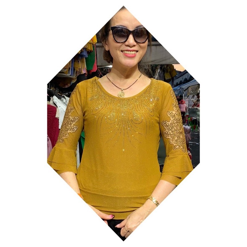 Áo thun voan trung niên kim sa cao cấp