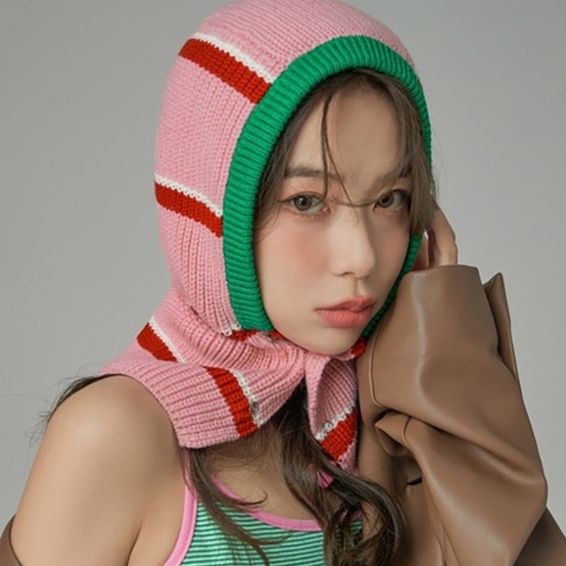 Mũ Beanie Dệt Kim Trùm Đầu Thời Trang