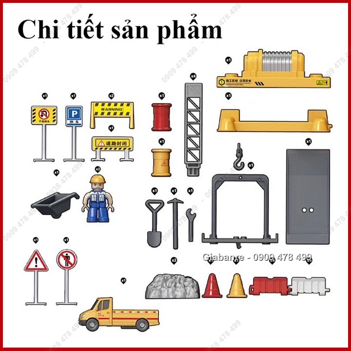 Mô Hình Nhựa Tỉ Lệ 1:50 - Cẩu Tháp Kèm Công Nhân Vật Liệu - 9973.9