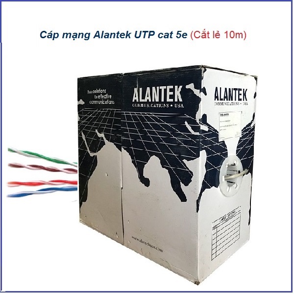 Cáp mạng cat5e utp 10m, cáp mạng alantek, shopcongnghe_2021