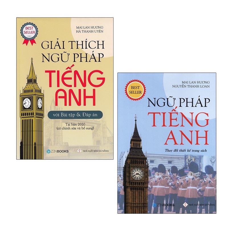 Sách - (Combo 2 Cuốn) Giải Thích Ngữ Pháp Tiếng Anh Với Bài Tập Và Đáp Án - Ngữ Pháp Tiếng Anh