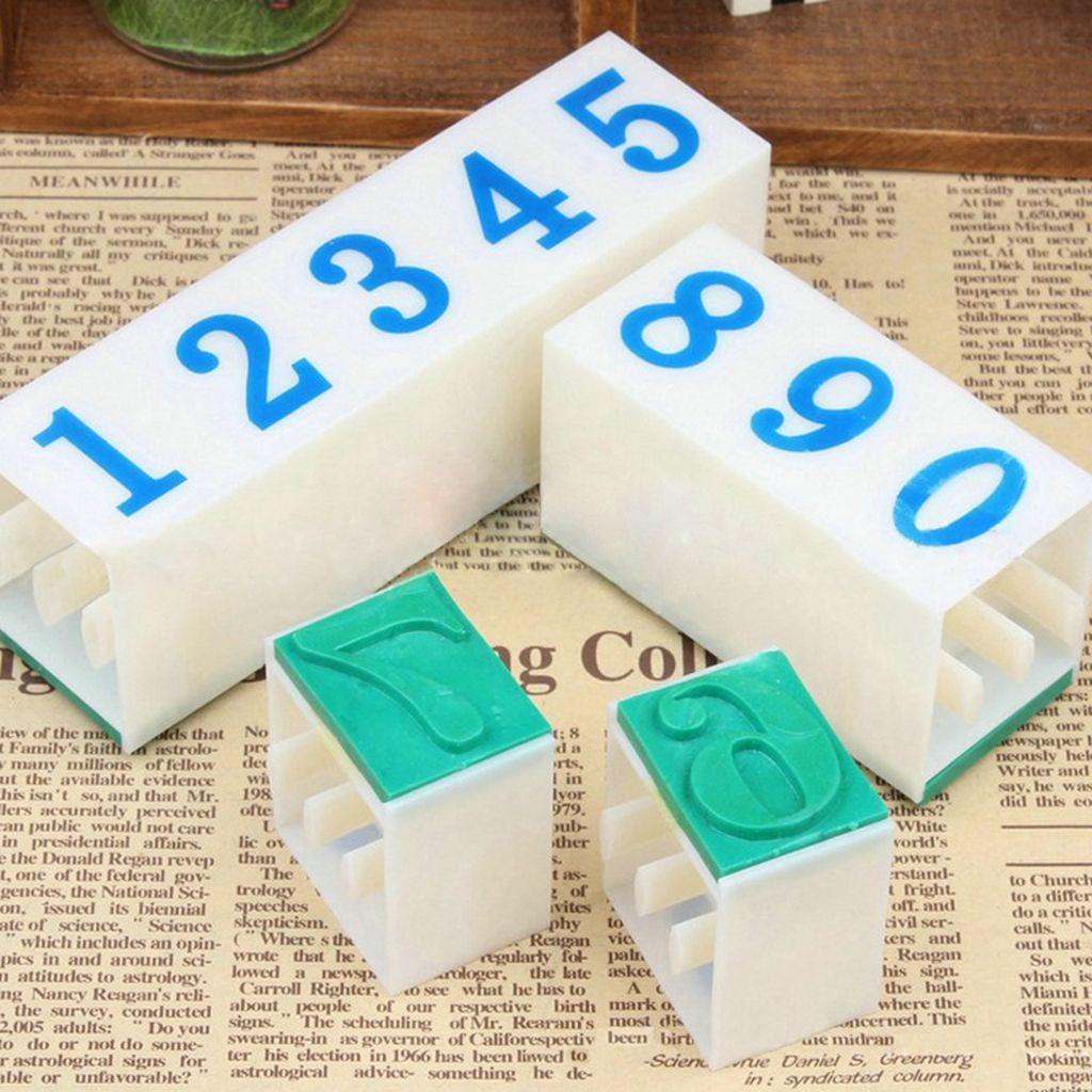 Con Dấu Bằng Nhựa Hình Số Mini Dễ Thương Dùng Trang Trí Sổ Tay DIY