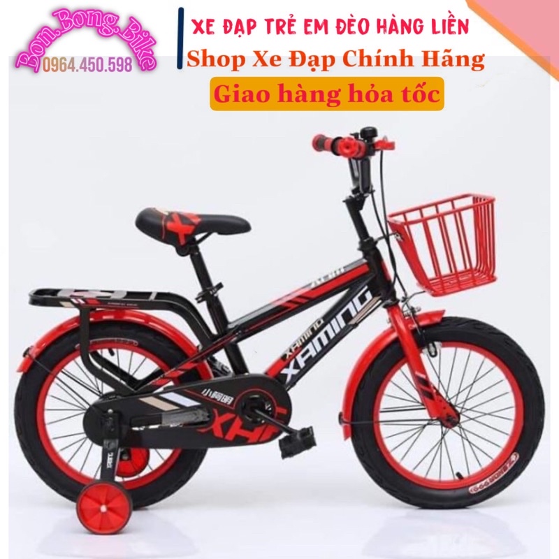 Xe đạp trẻ em Đèo Hàng Liền Chắc Chắn đủ Size 12-14-16-18inch cho bé từ 2-9 tuổi