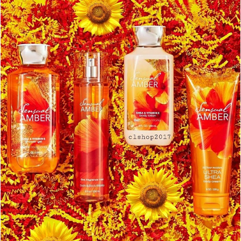PERFUME Xịt Thơm Toàn Thân Bath And Body Works - Sensual Amber 236ml (Mỹ)